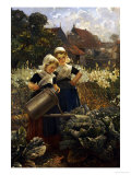 The Little Gardeners Giclee Print by Edmond Louyot
