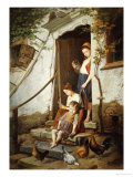 The Cottage Steps, 1861 reproduction procédé giclée par Theodore Gerard
