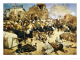 The 92nd Highlanders and the 2nd Gurkhas Storming Gaudi Mullah Sahibhad, Candahar Giclee Print by Richard Caton Woodville