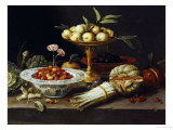 Wild Strawberries and Two Pinks in a "Wanli Kraak Porselein" Bowl Giclée-Druck von Jan Van Kessel