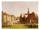 The Palace Square and Holmens Kirke, Copenhagen reproduction procédé giclée par Constantin Hansen