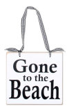 Gone To The Beach Cartel de madera