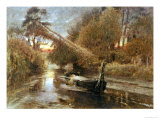 The Lady of Shalott Giclee Print by Albert Goodwin
