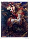 St George Slaying the Dragon, 1908 reproduction procédé giclée par John Byam Shaw