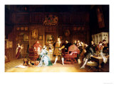 Henry VIII and Anne Boleyn Observed by Queen Katherine, 1870 Reproduction procédé giclée par Marcus Stone