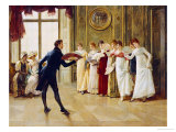 Fan Flirtation Giclee Print by Henry Gillard Glindoni
