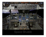 Space Shuttle Flight Deck Photographic Print by Kevin Oke