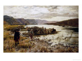 Crossing the Lake Giclee Print by Henry John Yeend King