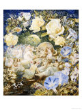 Fairies and a Field Mouse Giclee Print by Etheline E. Dell