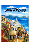 Santorini Island, Greece Giclee Print by Caroline Haliday