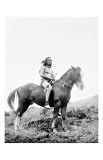Young Yakima on Horseback reproduction procédé giclée par Edward S. Curtis
