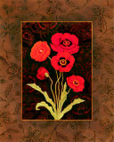 Damask Poppy Affiches par Paul Brent