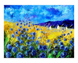 Blue cornflowers 68 Giclee Print by Pol Ledent