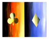 Abstract Casino Suits Giclee Print by Teo Alfonso