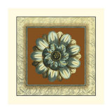 Brown and Blue Rosettes I Prints