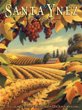 Santa Ynez Valley Plakater af Kerne Erickson Santa Ynez Valley Plakater af Kerne Erickson