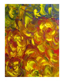 Yellow Glimmer Giclee Print by Karen Jennings