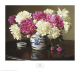 Peonies in Ginger Jar Prints by Evan Wilson