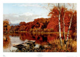 Autumn's Fire Affiches par Edward Wilkins Waite