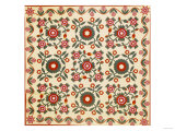 Pieced & Appliqued Cotton Quilted Coverlet, Lancaster County, Pennsylvania, circa 1820-1850 Giclee Print