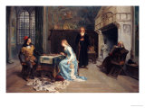 Fernando and Iolanda Playing Chess reproduction procédé giclée par Girolamo Induno