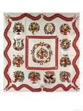 Fine and Important Appliqued and Stuffed Album Quilt 90 X 90in, Baltimore, MD, 1850 Giclee Print by Mary Evans