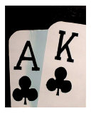 (PRINTS ONLY PLEASE). ACE KING BIG SLICK POKER ARTS HOME / GAME ROOM DECOR Lámina giclée por Teo Alfonso