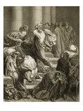 Buyers and Sellers Driven Out of the Temple Giclee Print by Gustave Doré