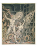 Satan, Sin, and Death: Satan Comes to the Gates of Hell Giclee Print by William Blake