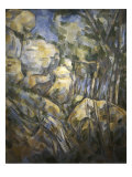Boulders Near the Caves Above Chateau Noir Giclee Print by Paul Cézanne