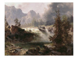 Rocky Mountain Stream reproduction procédé giclée par Albert Bierstadt