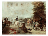 Washington at Battle of Germantown reproduction procédé giclée par Alonzo Chappel
