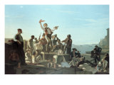 The Jolly Flatboatmen Giclee-trykk av George Caleb Bingham The Jolly Flatboatmen Giclee-trykk av George Caleb Bingham