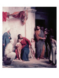 The Children Welcomed Giclee Print by Carl Bloch