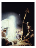 Angel and the Shepherds Giclee Print by Carl Bloch