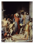Christ Driving the Money Changers Out of Temple Giclee-trykk av Carl Bloch Christ Driving the Money Changers Out of Temple Giclee-trykk av Carl Bloch