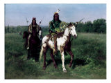 Mounted Indians Carrying Spears Lámina giclée por Rosa Bonheur