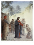 The Man Born Blind Giclee Print by Carl Bloch