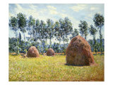 Haystacks at Giverny Reproduction procédé giclée par Claude Monet