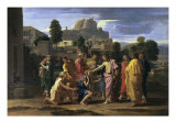 Christ Healing the Blind Lámina giclée por Nicolas Poussin