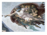 Creation of Adam (Detail of God) Giclée-Druck von Michelangelo Buonarroti 