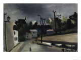 Scène de rue reproduction procédé giclée par Henri Rousseau