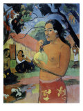 Woman Holding a Fruit, Where Are You Going Giclee Print by Paul Gauguin