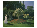Woman in a Garden reproduction procédé giclée par Claude Monet