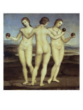 Les trois Grâces Reproduction procédé giclée par Raphael 