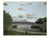 The Charenton Bridge reproduction procédé giclée par Henri Rousseau