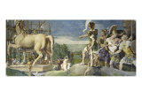 The Building of the Trojan Horse Giclee Print by Giulio Romano