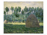Haystacks Near Giverny Reproduction procédé giclée par Claude Monet