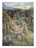 The Crucifixion of St. Peter reproduction procédé giclée par Michelangelo Buonarroti 