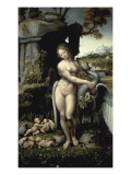 Leda y el cisne Lámina giclée por Leonardo da Vinci